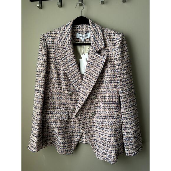 $798 Veronica Beard Taja Dickey Jacket cotton-blend tweed blazer Size 10 NEW - Picture 3 of 12